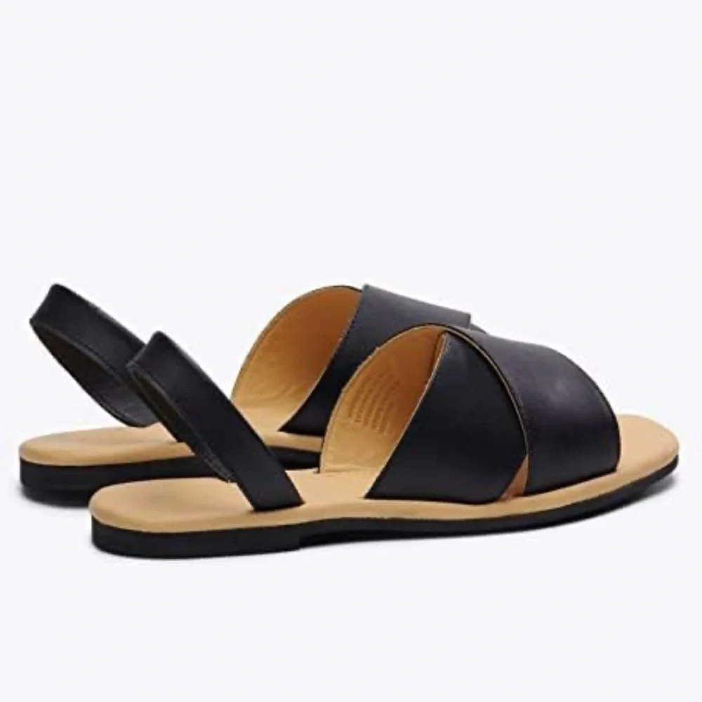 NISOLO | All-Day Cross Strap Sandal, Black, 9